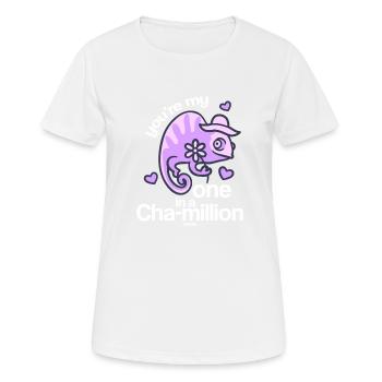 Chamäleon - Frauen T-Shirt atmungsaktiv - Weiß - Vorne - AI Model Female 172 dark (172cm)