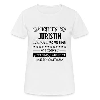 Juristin Beruf Lustige Spruch Jurist Jura Geschenk - Frauen T-Shirt atmungsaktiv - Weiß - Vorne - AI Model Female 172 dark (172cm)