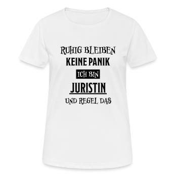 Juristin Beruf Lustige Spruch Jurist Jura Geschenk - Frauen T-Shirt atmungsaktiv - Weiß - Vorne - AI Model Female 172 dark (172cm)