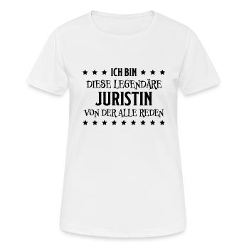 Juristin Beruf Lustige Spruch Jurist Jura Geschenk - Frauen T-Shirt atmungsaktiv - Weiß - Vorne - AI Model Female 172 dark (172cm)