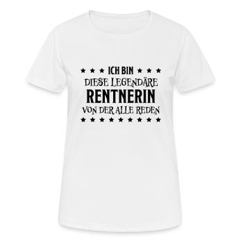 Rentnerin Lustig Spruch Ruhestand Rente Geschenk - Frauen T-Shirt atmungsaktiv - Weiß - Vorne - AI Model Female 172 dark (172cm)