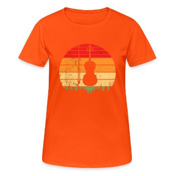 Violin Music Violin Player Musician - Women's Breathable T-Shirt - neon orange - Front - AI Model Female 172 dark (172cm)