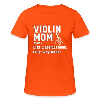 Violin Music Violin Player Musician - Women's Breathable T-Shirt - neon orange - Front - AI Model Female 172 dark (172cm)