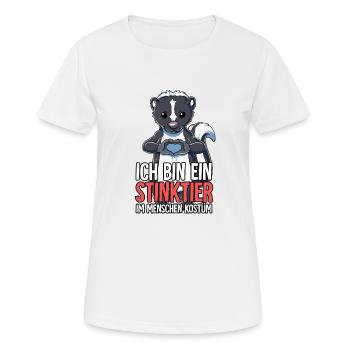 Ich Bin Ein Stinktier - Frauen T-Shirt atmungsaktiv - Weiß - Vorne - AI Model Female 172 dark (172cm)