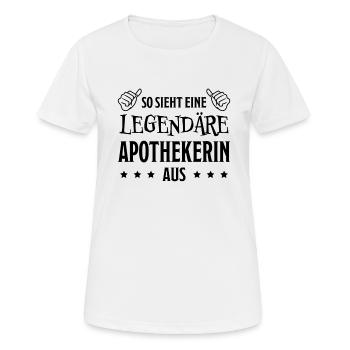 Apothekerin Lustige Spruch Beruf Apotheke Geschenk - Frauen T-Shirt atmungsaktiv - Weiß - Vorne - AI Model Female 172 dark (172cm)