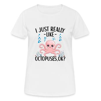 Octopus Outfit Octopus Octopus - Women's Breathable T-Shirt - white - Front - AI Model Female 172 dark (172cm)