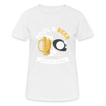 Idée cadeau billard Billard Player Pool Snooker - T-shirt respirant Femme - blanc - Devant - AI Model Female 172 dark (172cm)