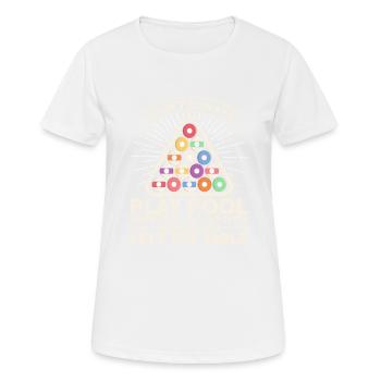 Idée cadeau billard Billard Player Pool Snooker - T-shirt respirant Femme - blanc - Devant - AI Model Female 172 dark (172cm)