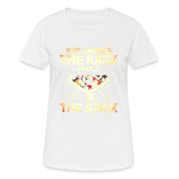 Idée cadeau billard Billard Player Pool Snooker - T-shirt respirant Femme - blanc - Devant - AI Model Female 172 dark (172cm)