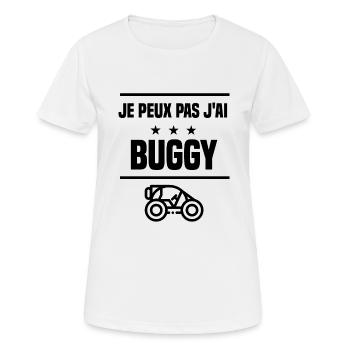 j'peux pas j'ai buggy humour - T-shirt respirant Femme - blanc - Devant - AI Model Female 172 dark (172cm)