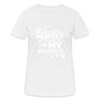 Beagle - Frauen T-Shirt atmungsaktiv - Weiß - Vorne - AI Model Female 172 dark (172cm)