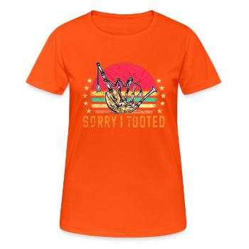 Cornemuse Kilt Écossais Beat Cornemuse - T-shirt respirant Femme - orange néon - Devant - AI Model Female 172 dark (172cm)
