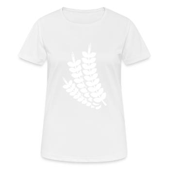 Weizen Ähre - Frauen T-Shirt atmungsaktiv - Weiß - Vorne - AI Model Female 172 dark (172cm)