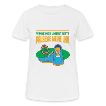 Lustiges Marathon Läufer Laufen Cross Country - Frauen T-Shirt atmungsaktiv - Weiß - Vorne - AI Model Female 172 dark (172cm)
