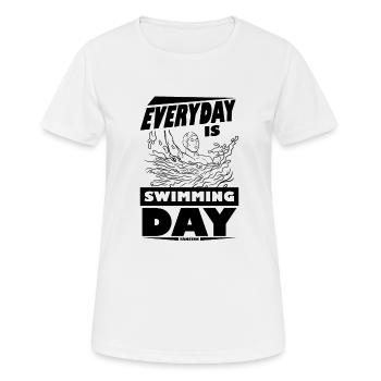 Schwimmen Bademeister Schwimmkurs Freibad Geschenk - Frauen T-Shirt atmungsaktiv - Weiß - Vorne - AI Model Female 172 dark (172cm)