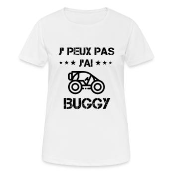 j'peux pas j'ai buggy cadeau quad - T-shirt respirant Femme - blanc - Devant - AI Model Female 172 dark (172cm)
