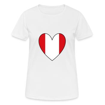 Peru Lima Herz - Frauen T-Shirt atmungsaktiv - Weiß - Vorne - AI Model Female 172 dark (172cm)
