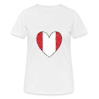 Peru Lima Herz Kunst Design - Frauen T-Shirt atmungsaktiv - Weiß - Vorne - AI Model Female 172 dark (172cm)