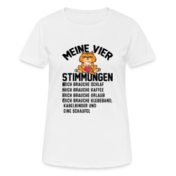 Meine Vier Stimmungen - Frauen T-Shirt atmungsaktiv - Weiß - Vorne - AI Model Female 172 dark (172cm)