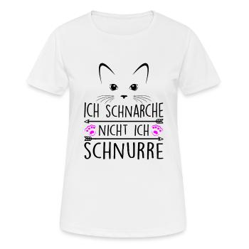 Ich Schnarche Nicht Ich Schnurre - Frauen T-Shirt atmungsaktiv - Weiß - Vorne - AI Model Female 172 dark (172cm)