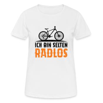 Ich Bin Selten Radlos - Frauen T-Shirt atmungsaktiv - Weiß - Vorne - AI Model Female 172 dark (172cm)