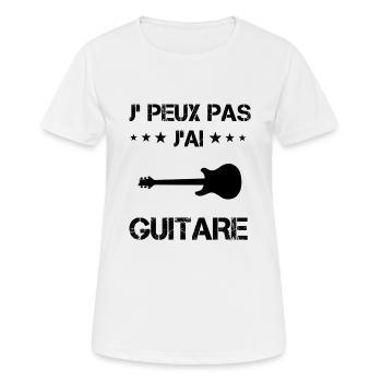 j'peux pas j'ai guitare électrique cadeau - T-shirt respirant Femme - blanc - Devant - AI Model Female 172 dark (172cm)