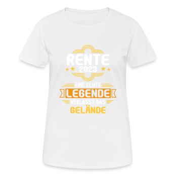 Retraité 2023 Retraité 2023 Pension 2023 - T-shirt respirant Femme - blanc - Devant - AI Model Female 172 dark (172cm)