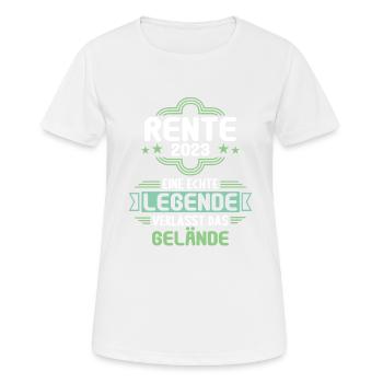 Retraité 2023 Retraité 2023 Pension 2023 - T-shirt respirant Femme - blanc - Devant - AI Model Female 172 dark (172cm)