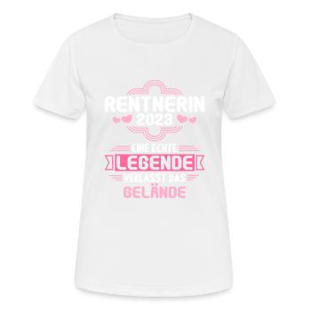 Pension Retraite Adieu Retraité 2023 - T-shirt respirant Femme - blanc - Devant - AI Model Female 172 dark (172cm)