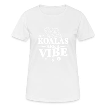Koalaliebhaber Geschenkidee - Frauen T-Shirt atmungsaktiv - Weiß - Vorne - AI Model Female 172 dark (172cm)