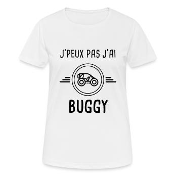 j'peux pas j'ai buggy - T-shirt respirant Femme - blanc - Devant - AI Model Female 172 dark (172cm)