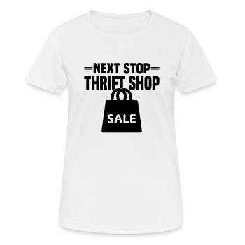 Magasin d’occasion Eco Hipster d’occasion - T-shirt respirant Femme - blanc - Devant - AI Model Female 172 dark (172cm)
