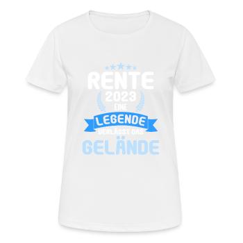 Retraité 2023 Retraité 2023 Pension 2023 - T-shirt respirant Femme - blanc - Devant - AI Model Female 172 dark (172cm)