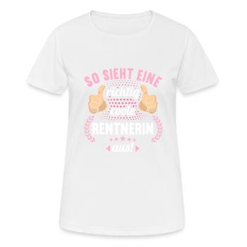 Pension 2023 Retraite Adieu pensionné 2023 - T-shirt respirant Femme - blanc - Devant - AI Model Female 172 dark (172cm)