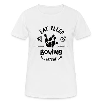 Bowling Kegel Spareball Pins Kugel Strike - Frauen T-Shirt atmungsaktiv - Weiß - Vorne - AI Model Female 172 dark (172cm)