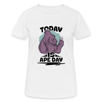 Today Is Ape Day - Women's Breathable T-Shirt - white - Front - AI Model Female 172 dark (172cm)