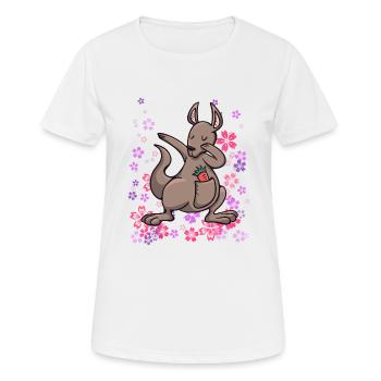 Kangourou Australie Marsupial Fille - T-shirt respirant Femme - blanc - Devant - AI Model Female 172 dark (172cm)
