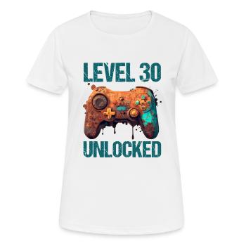 Level 30 Years Gaming 30s 30s Birthday - Women's Breathable T-Shirt - white - Front - AI Model Female 172 dark (172cm)