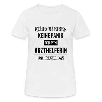 Arzthelferin Lustiger Spruch Arzthelferin Geschenk - Frauen T-Shirt atmungsaktiv - Weiß - Vorne - AI Model Female 172 dark (172cm)
