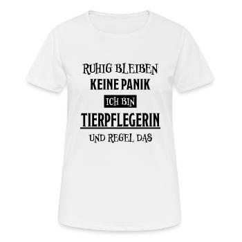 Tierpflegerin Lustig Spruch Tierpflegerin Geschenk - Frauen T-Shirt atmungsaktiv - Weiß - Vorne - AI Model Female 172 dark (172cm)