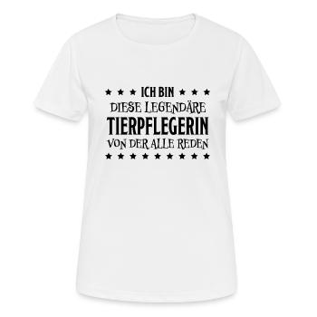 Tierpflegerin Lustig Spruch Tierpflegerin Geschenk - Frauen T-Shirt atmungsaktiv - Weiß - Vorne - AI Model Female 172 dark (172cm)