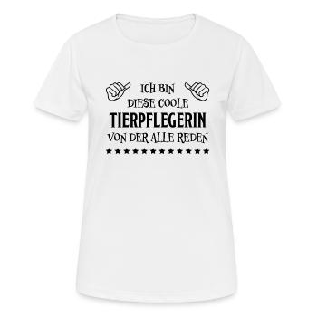 Tierpflegerin Lustig Spruch Tierpflegerin Geschenk - Frauen T-Shirt atmungsaktiv - Weiß - Vorne - AI Model Female 172 dark (172cm)
