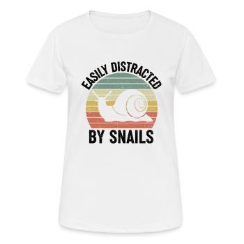 Schnecke Schneckenhaus Liebe Freunde Geschenk - Frauen T-Shirt atmungsaktiv - Weiß - Vorne - AI Model Female 172 dark (172cm)
