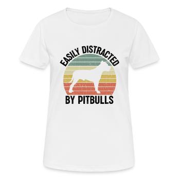 Meilleur ami Pitbull Race de chien de compagnie - T-shirt respirant Femme - blanc - Devant - AI Model Female 172 dark (172cm)