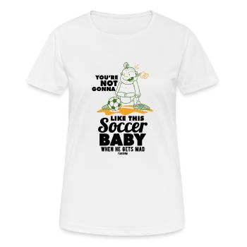 Baby Kleinkind Fußball - Frauen T-Shirt atmungsaktiv - Weiß - Vorne - AI Model Female 172 dark (172cm)