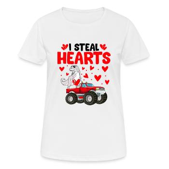 I Steal Hearts - Women's Breathable T-Shirt - white - Front - AI Model Female 172 dark (172cm)