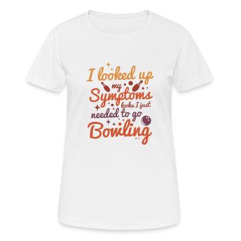 Bowling Strike Bowlingbahn Bowlingteam - Frauen T-Shirt atmungsaktiv - Weiß - Vorne - AI Model Female 172 dark (172cm)