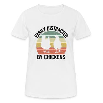 Poulet Élevage de poulet Poulet Éleveur Poulet Cadeau - T-shirt respirant Femme - blanc - Devant - AI Model Female 172 dark (172cm)