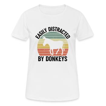 Donkey donkey donkey owner donkey holder gift - Women's Breathable T-Shirt - white - Front - AI Model Female 172 dark (172cm)