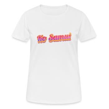 Vintage Thaïlande Vacances Asie Thaï Ko Samui - T-shirt respirant Femme - blanc - Devant - AI Model Female 172 dark (172cm)